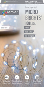 100 White Microbright LED Pin Wire Lights