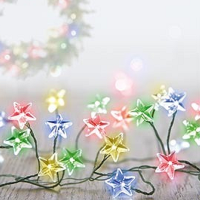 Premier 80 Microbrights Multi Coloured Star Cluster Lights