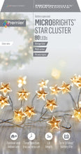 Load image into Gallery viewer, Premier 80 Microbrights Vintage Gold Star Christmas Cluster Lights
