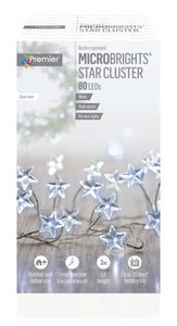 Premier 80 Microbrights White Star Christmas Cluster Lights