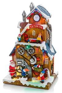 Christmas Elf Workshop Lit Scene 29cm