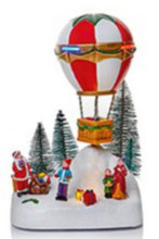Load image into Gallery viewer, Christmas Animated Musical Hot Air Balloon Winter Scene
