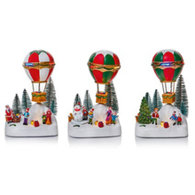 Load image into Gallery viewer, Christmas Animated Musical Hot Air Balloon Winter Scene

