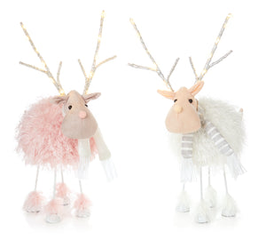 Premier LED Lit Feather Body Standing Reindeer