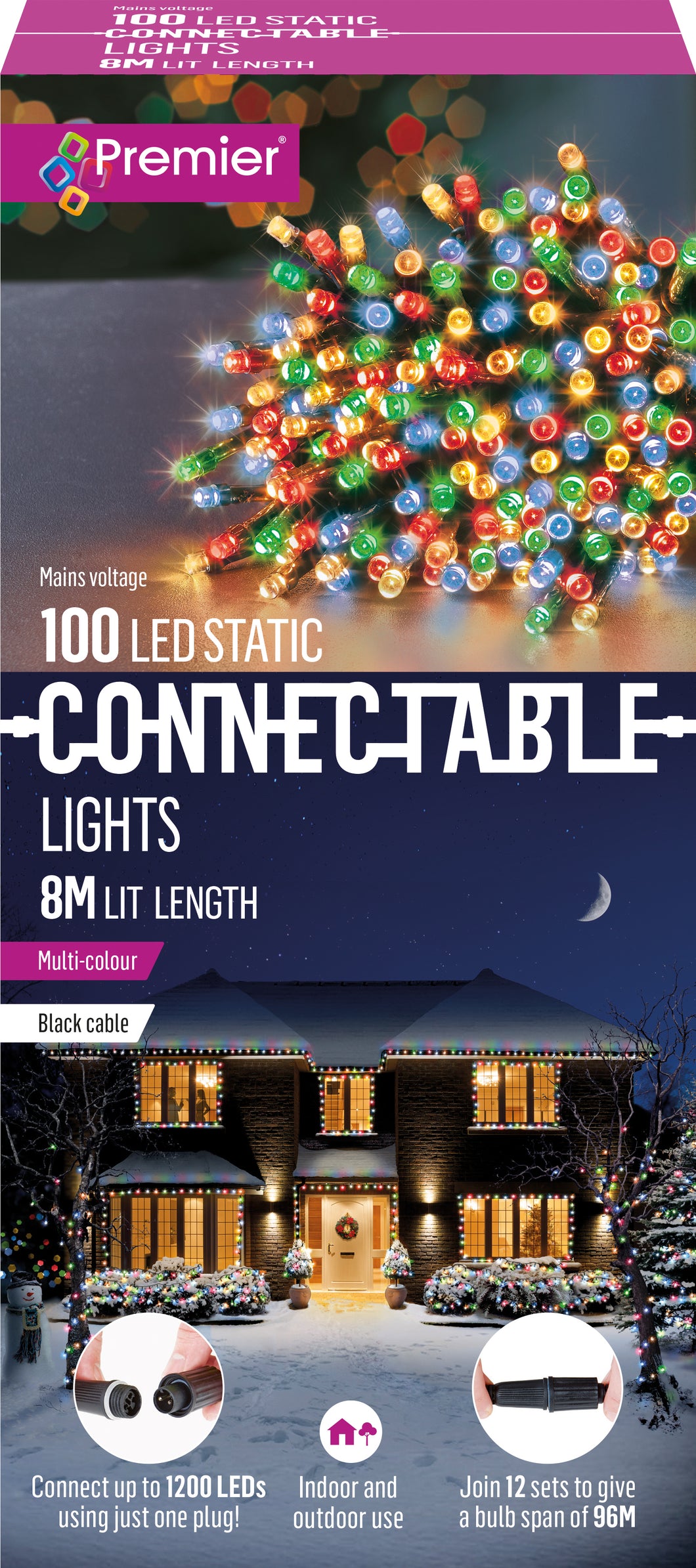 Premier 100 Connectable Multicoloured LED Lights