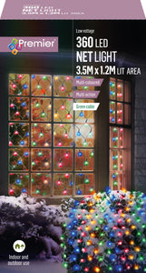 Premier 3.5m x 1.2m Multi Colour Net Lights