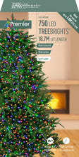 Load image into Gallery viewer, Premier TreeBrights 750 Multi Coloured LED Christmas String Lights
