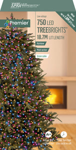 Premier TreeBrights 750 Rainbow LED Christmas String Lights