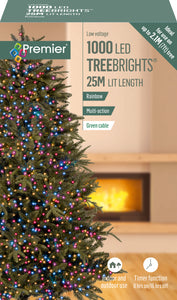Premier TreeBrights 1000 Rainbow LED Christmas String Lights