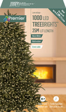 Load image into Gallery viewer, Premier TreeBrights 1000 Warm White LED Christmas String Lights
