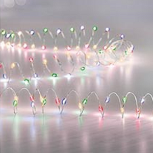 Premier 300 Multi Colour LED Christmas Microbrights Silver Wire