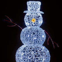 Load image into Gallery viewer, Soft Acrylic 90cm Snowman Lit with 80 White LED Lights
