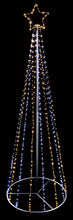 Load image into Gallery viewer, Christmas Pyramid Tree with Star Warm White and White LED Lights 2.5m
