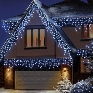 Premier 640 White LED Frosted Cap Christmas Iciclebrights