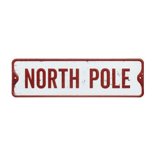 Load image into Gallery viewer, North Pole Vintage Style Christmas Tree Decoration Sign
