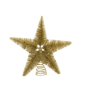 Gold Bristle Star 30cm Christmas Tree Topper