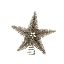Load image into Gallery viewer, Silver Bristle Star 30cm Christmas Tree Topper
