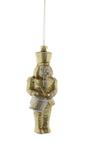 Load image into Gallery viewer, Gold Christmas Nutcracker 15cm Hanging Decoration
