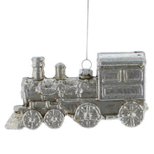 Load image into Gallery viewer, Silver Train 12cm Hanging Decoration
