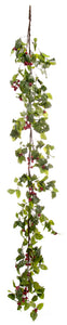 Green Christmas Holly Leaf Garland 150cm