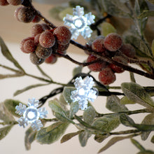 Load image into Gallery viewer, Festive 50 White Snowflake Battery Operated Christmas String Lights
