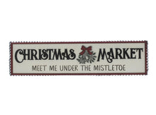 Load image into Gallery viewer, White Wooden Christmas Market Sign 82cm
