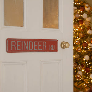 Reindeer Road Christmas Sign
