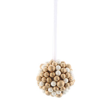 Load image into Gallery viewer, Gold &amp; White Berry Cluster Ball Christmas Decoration
