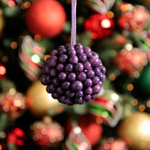 Load image into Gallery viewer, Purple Berry Cluster Ball Christmas Decoration
