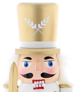 White & Gold Nutcracker Christmas Decoration 60cm