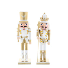 Load image into Gallery viewer, White and Gold Nutcracker 30cm
