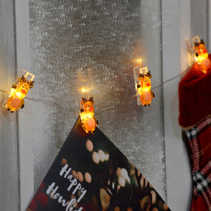 10 Dewdrop Christmas Reindeer Peg Lights
