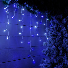 Load image into Gallery viewer, Festive 960 Blue &amp; White Snowing Icicle Lights
