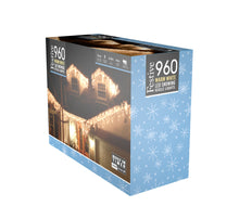 Load image into Gallery viewer, Festive 960 Warm White Snowing Icicle Lights
