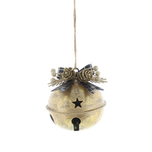Load image into Gallery viewer, Christmas Gold Sleigh Bell Tree Decoration 8cm
