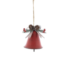 Load image into Gallery viewer, Red Bell with Foliage Decoration 8cm

