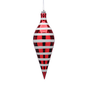 Candy Cane Stripe Olive Shape Tree Decoration 40cm