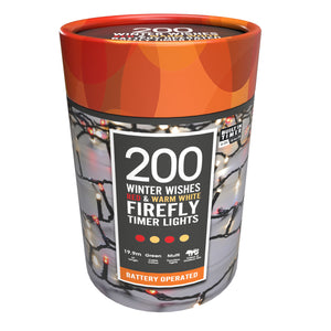 Festive 200 Winter Wishes Firefly Lights Battery Operated