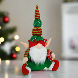 Christmas Candy Theme Sitting Elf 43cm