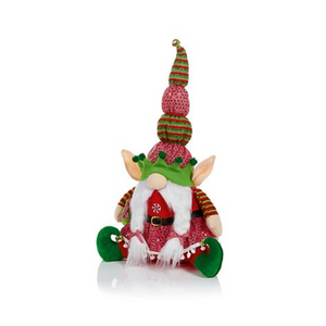 Christmas Candy Theme Sitting Elf 43cm