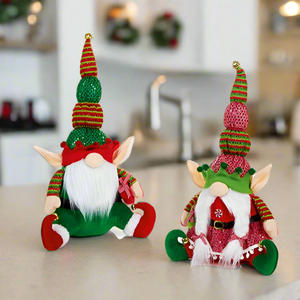 Christmas Candy Theme Sitting Elf 43cm