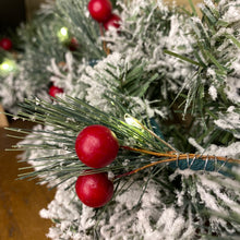 Load image into Gallery viewer, 10 Red Berry Foliage Micro LED Battery Operated Lights
