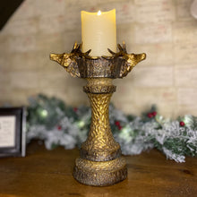 Load image into Gallery viewer, Gold Stag Candle Holder 31cm
