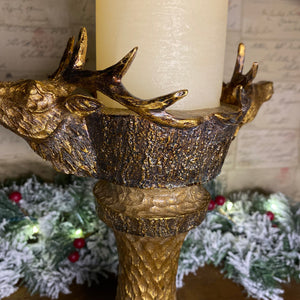 Gold Stag Candle Holder 31cm