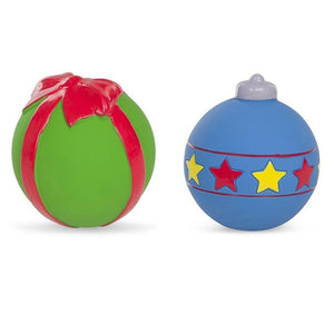 Christmas Present and Bauble Ball Dog Toy