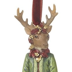 Christmas Forest Animals in Elf Clothing Hanging Decorations