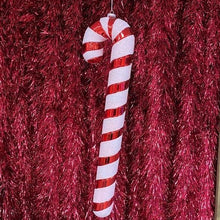 Load image into Gallery viewer, Festive Red and White Glitter Candy Cane 60cm
