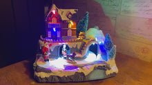 Load and play video in Gallery viewer, Luville Christmas Village Mountain Scene Animated Decoration
