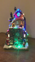 Load and play video in Gallery viewer, Christmas Elf Workshop Lit Scene 29cm
