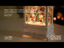 Load and play video in Gallery viewer, Konstsmide White Snowman Water Lantern
